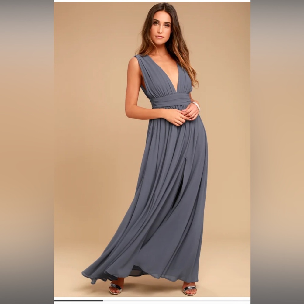 Lulus Elegant Blue Evening Gown